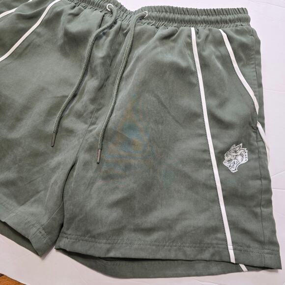 Darc Sport Darby Track Shorts Army Green EUC Size L Large - Picture 4 of 10